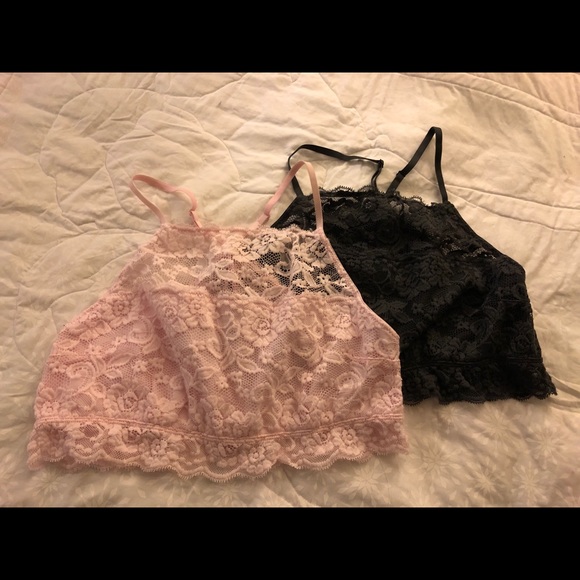 2 SO Bralettes Charcoal/Pink - Picture 4 of 12